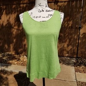 J. Jill Lime Green Linen Tank Top XS